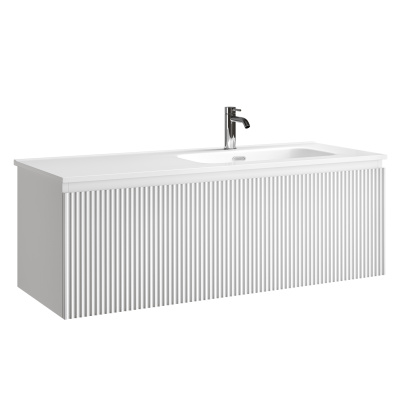 Тумба подвесная SANCOS Snob R 1195х445х406, c одним ящиком оснащенным доводчиками, Bianco , арт.SNR1
