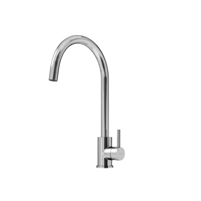 Смеситель для кухни из нержавеющей стали Sancos Stainless, с поворотным R изливом, арт SC12001SS