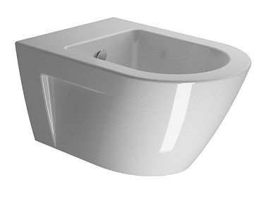 NORM 55x36 биде подвесное - 1 отв. для смесителя - глазурь белая глянцевая Extraglaze Antibacterial ..