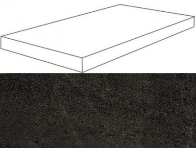 W. Dark Scalino Angolare DX  Lap/В. Дарк Ступень Угловая Лаппато 33х60 Пс (33X60) ..