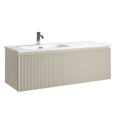 Тумба подвесная SANCOS Snob R 1195х445х406, c одним ящиком оснащенным доводчиками, Beige Soft , арт.