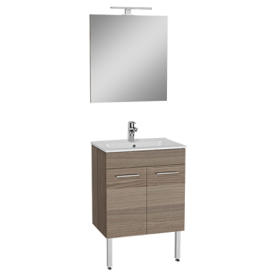 Mia комплект мебели 60 см с дверцами (тумба, раковина, зеркало c подсветкой, ножки), цвет кордоба .. Mia комплект мебели 60 см с дверцами (тумба, раковина, зеркало c подсветкой, ножки), цвет кордоба ..