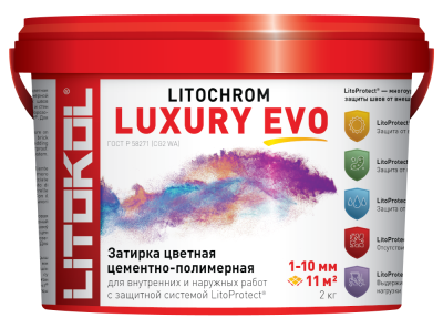 LITOCHROM LUXURY EVO  2,0 кг LLE.100 пепельно-белый ..