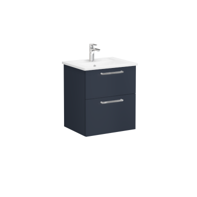 Тумба Root 60 см с квадратной раковиной, 2 ящика, матовый темно-синий .. Тумба Root 60 см с квадратной раковиной, 2 ящика, матовый темно-синий ..