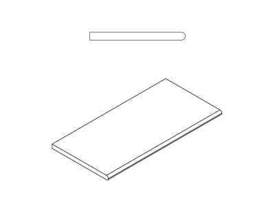 Уайт Бортик  Закруглённый (30X60 Нат.) ..