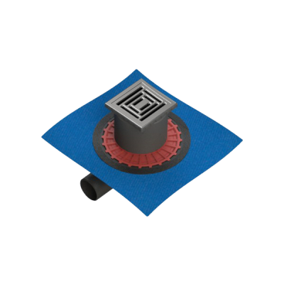Душевой трап Square 10х10, SC800, с гидроизоляцией, горизонтальный сифон, матовый хром .. Душевой трап Square 10х10, SC800, с гидроизоляцией, горизонтальный сифон, матовый хром ..