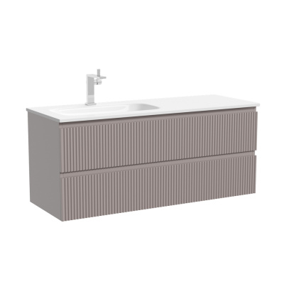 Тумба подвесная SANCOS Snob R левая 1195х445х500, c двумя ящиками оснащенными доводчиками, Doha Soft