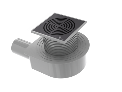 Душевой трап SMART DESIGN 15x15 cm, нерж.сталь ЧЕРНЫЙ   