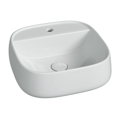 Раковина подвесная Ceramicanova Fonte с отверстием под смеситель 420x420x145, белый CN5052