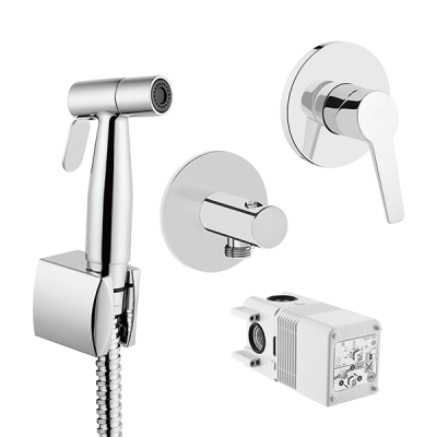 Комплект встроенный смеситель с гигиеническим душем на 2 отверстия ..