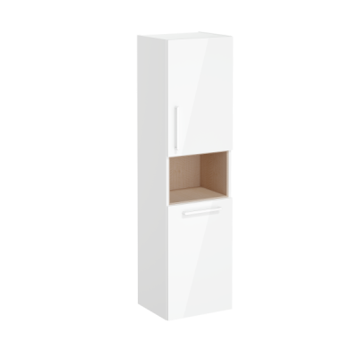 Пенал высокий Root 40 см с корзиной для белья, глянцевый белый, правосторонний .. Пенал высокий Root 40 см с корзиной для белья, глянцевый белый, правосторонний ..