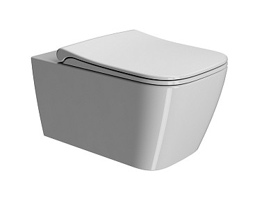 NUBES 55x35/F унитаз подвесной - смыв безободковый водоворотный Swirlflush - глазурь белая глянцевая .. NUBES 55x35/F унитаз подвесной - смыв безободковый водоворотный Swirlflush - глазурь белая глянцевая ..