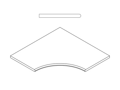 Уайт Бортик  Угловой Закруглённый 30 (60X60 Нат.) ..