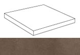 Dwell Brown Leather Scalino Angolare Dx (33x33) ..