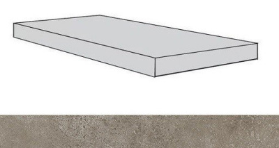 Drift Light Grey Scal.60 Ang.Sx/Дрифт Лайт Грей Ступ.60 Угл.Лев (33X60) ..