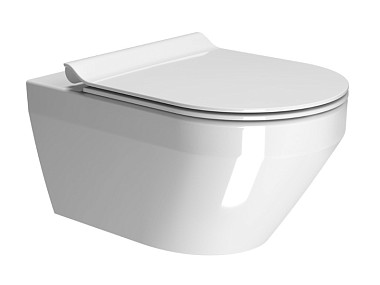 PURA 50x36/F унитаз подвесной - смыв безободковый водоворотный Swirlflush - глазурь белая глянцевая 