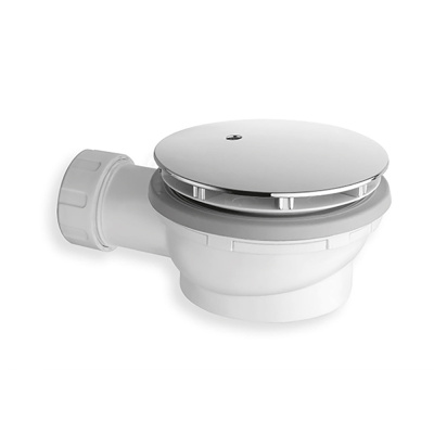 Слив Ø90 с сифоном для душевого поддона, с корпусом из пластика - крышка из керамики - матовая ..