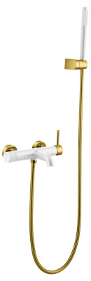 Смеситель для ванны, Uno. White Gold 