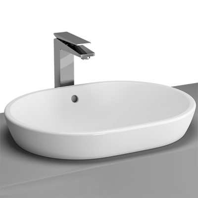 Раковина-чаша Metropole, овальная 60 см, c переливом, цвет белый .. Раковина-чаша Metropole, овальная 60 см, c переливом, цвет белый ..