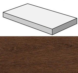 Oak Reserve Dark Brown Scalino Angolare Sx / Оак Резерв Дарк Браун Ступень Угловая Лс (33X120) ..