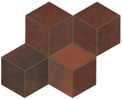 Blaze Corten Mosaico Esagono Lapp (30X35 Лапп.) ..