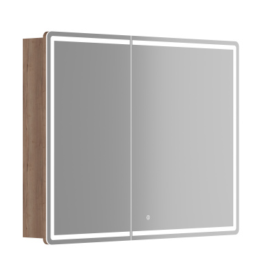 Зеркальный шкаф для ванной комнаты SANCOS Mirror 990x150х740 мм, цвет дуб галифакс натуральный