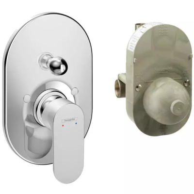 HG Rebris S bath mixer conc.set chrome
