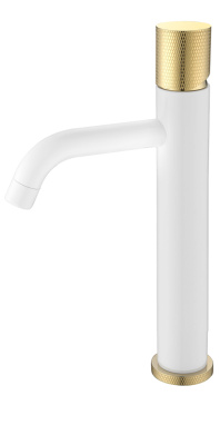 Смеситель STICK для умыв. выс. WHITE TOUCH GOLD 