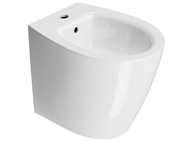 MODO 52x37 биде приставное - 1 отв. для смесителя - глазурь белая глянцевая Extraglaze Antibacterial