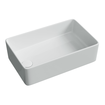 Раковина накладная Ceramicanova Element со смещенным сливом, 485x304x135  белый CN5050