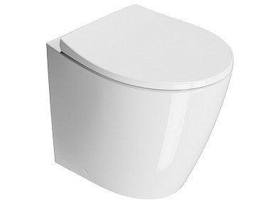 MODO 52x37/F унитаз приставной - смыв безободковый водоворотный Swirlflush - глазурь белая глянцевая