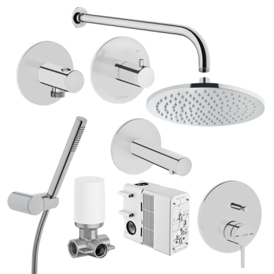 Набор встроенной душевой системы Origin на 3 направления, хром ..