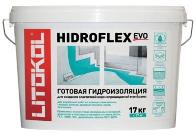 HIDROFLEX гидроизол.мастика 17kg bucket ..