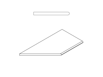 Айс Бортик  Закругленный левый (30X60 Нат.) ..